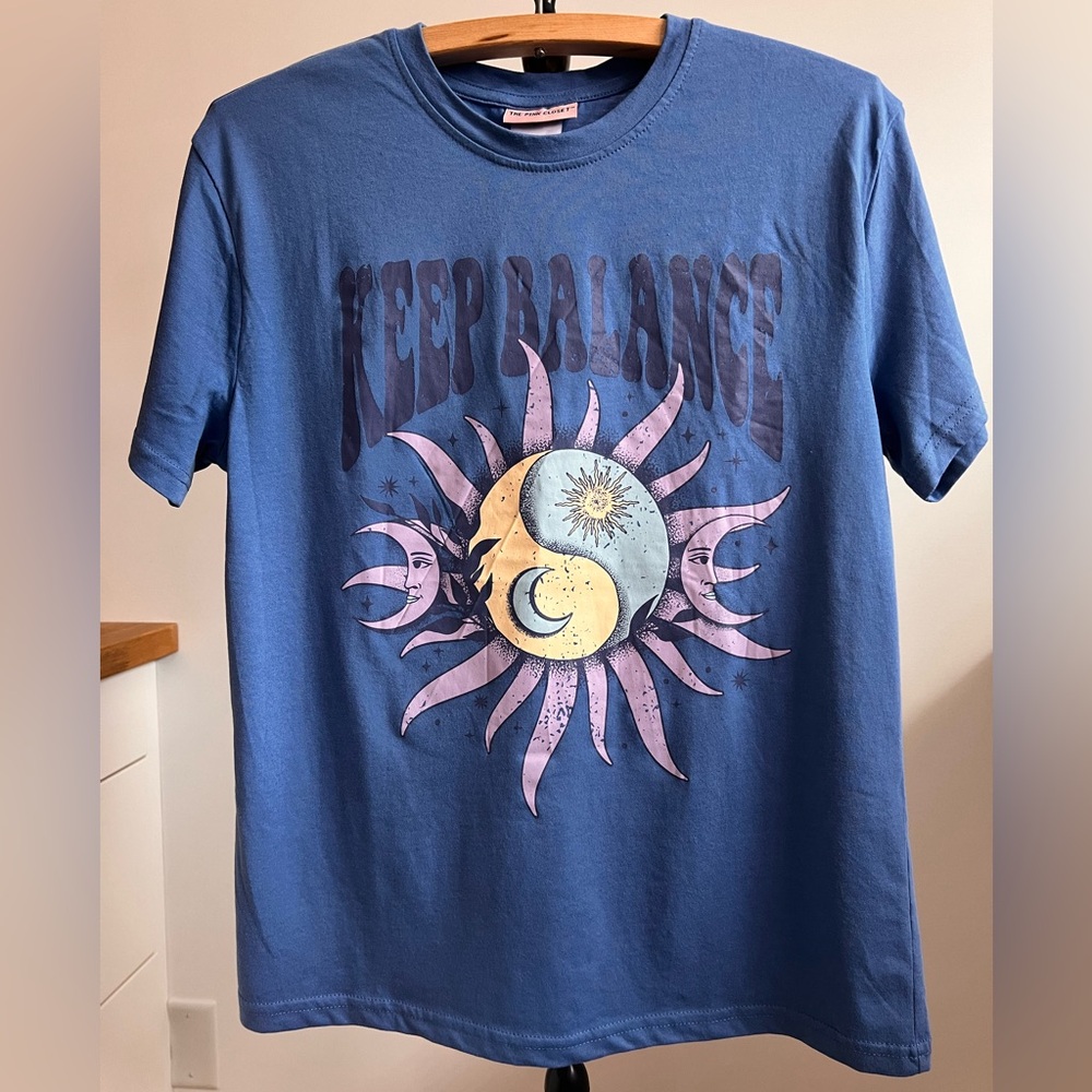 The Pink Closet Blue Celestial Graphic Tee